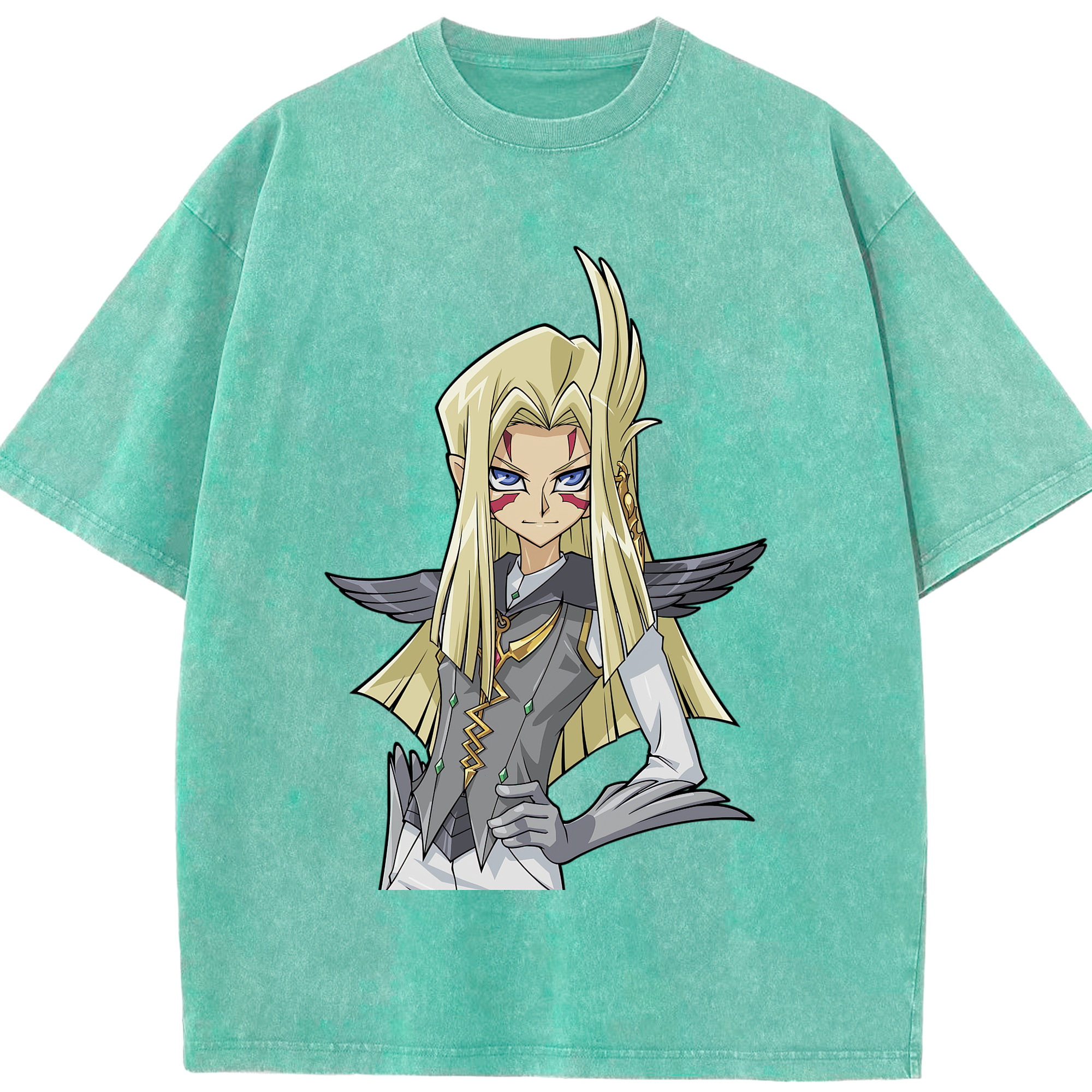 （画像用） 遊☆戯☆王 Yu-Gi-Oh! 綿100% ヴィンテージ風 半袖Tシャツ（フロントプリント）